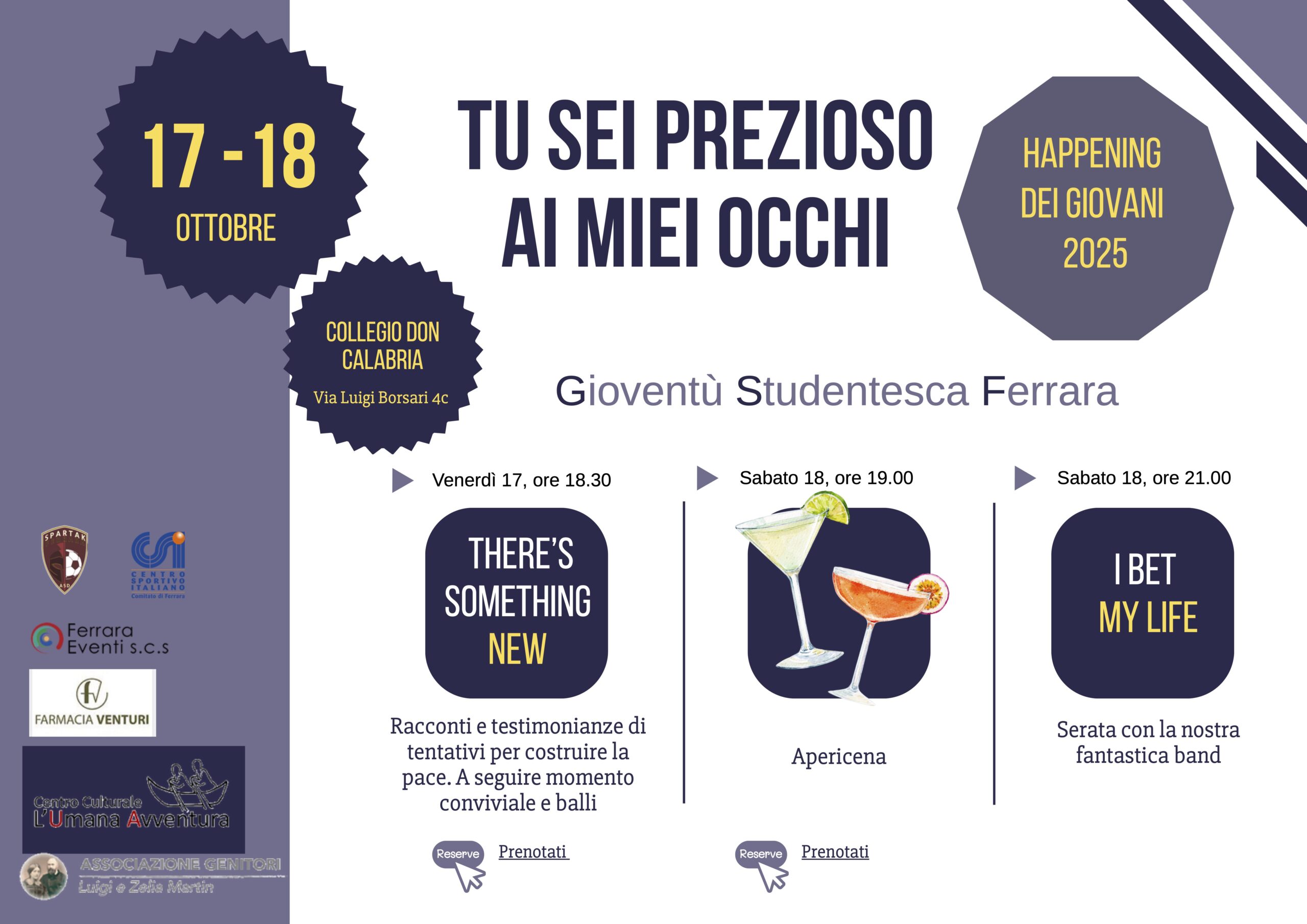 “Tu sei prezioso ai miei occhi” – Happening 17-18.10.2025