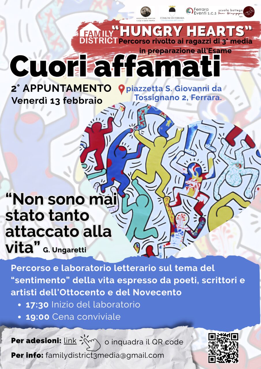 Locandina del secondo appuntamento con Hungry Hearts Percorso per studenti di 3a Media - 13.02.2026