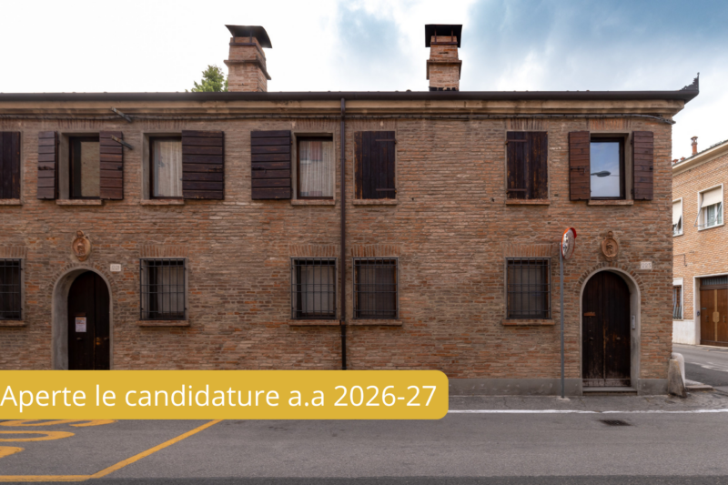 Apertura Candidature Residenza Zanotti 
 a.a. 2026-27