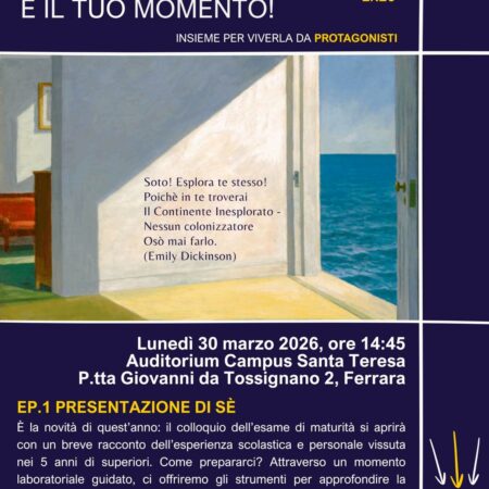 Maturità E' IL TUO MOMENTO! - INSIEME PER VIVERLA DA PROTAGONISTI