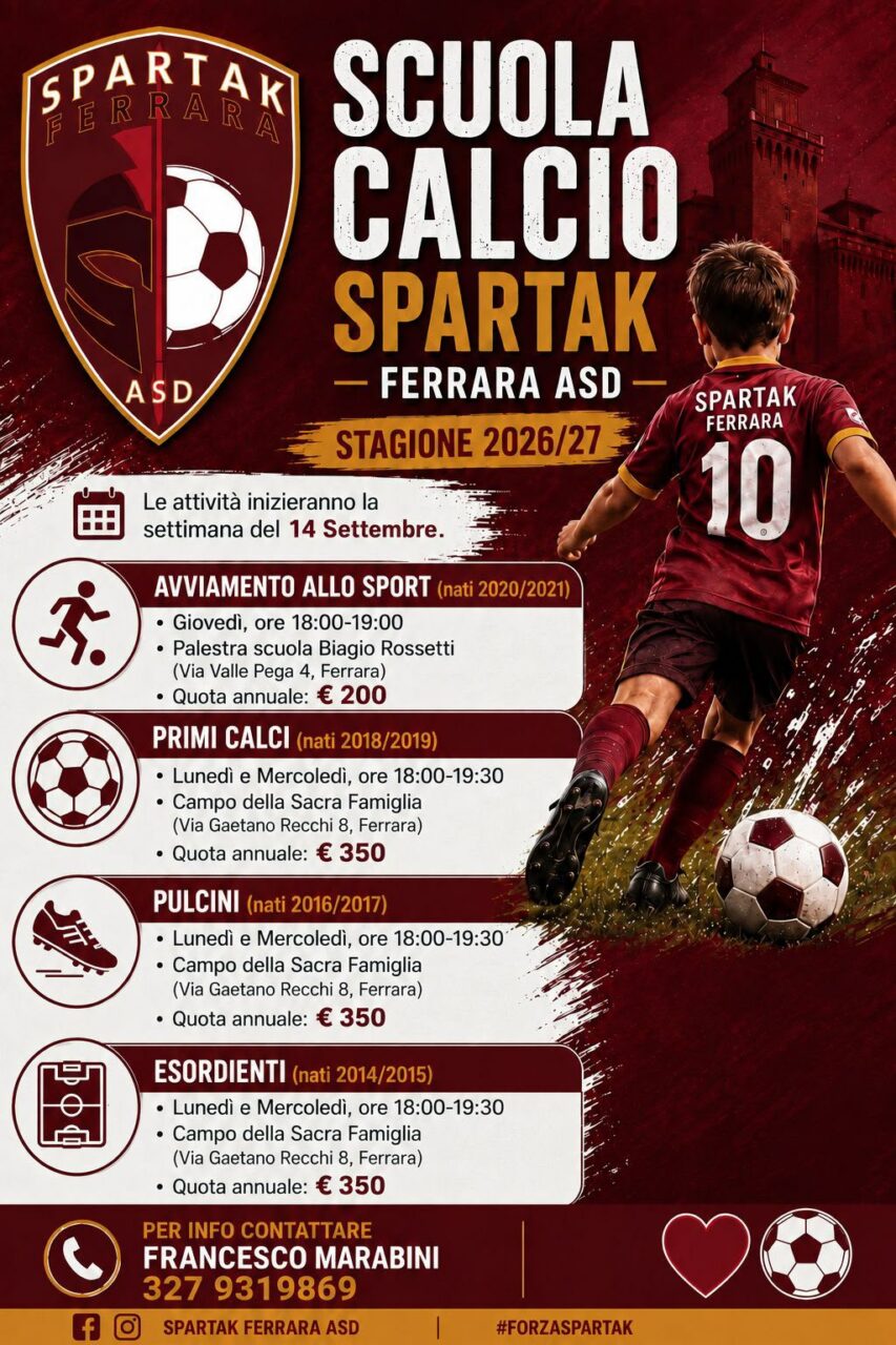 Volantino Scuola di Calcio Spartak Stagione 2026-27