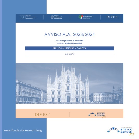 Bando di Concorso – Residenza Canova Milano a.a. 2023-2024