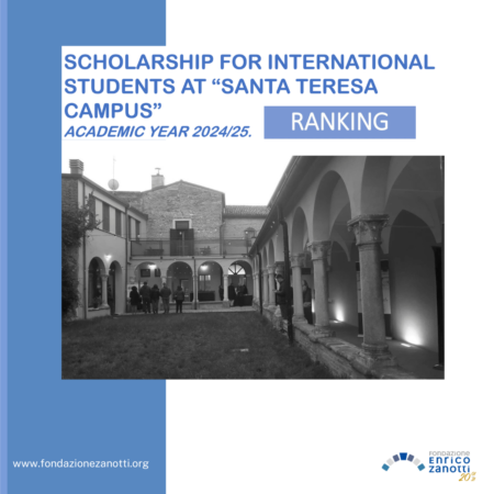Ranking Scholarship for International Students – Campus Santa Teresa a.a. 2024/2025 // Graduatoria Borsa di Studio